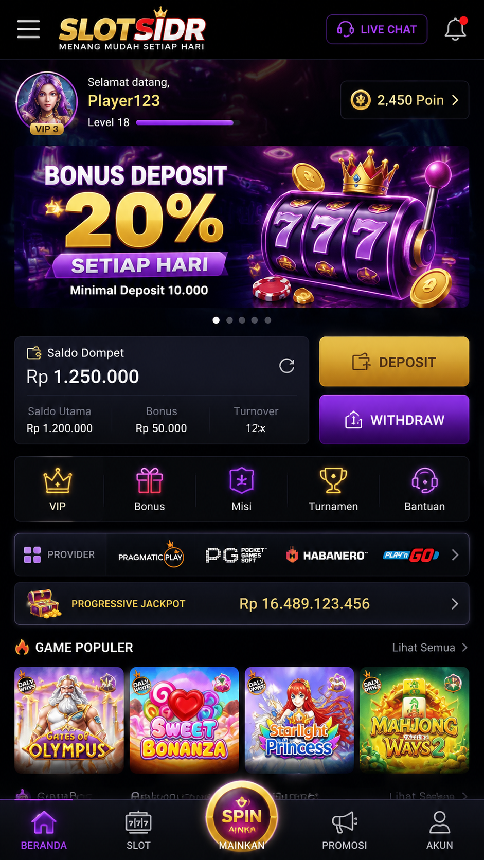 Screenshot 3 slotsidr
